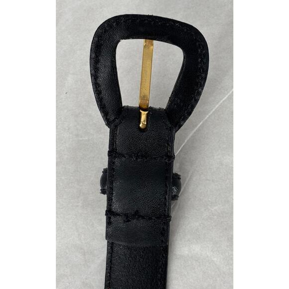 Ralph Lauren Black Leather Belt Womens Medium Adjustable Black main image 12